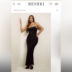 Sexy long black dress